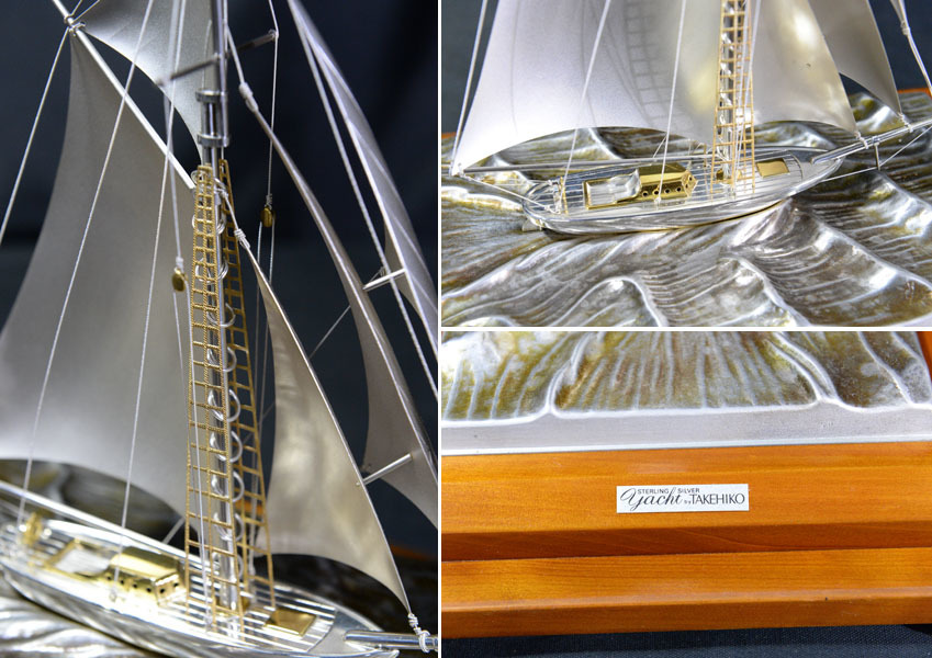 関 武比古 作 yacht TAKEHIKO 銀細工 面白 ヨット SILVER 銀製