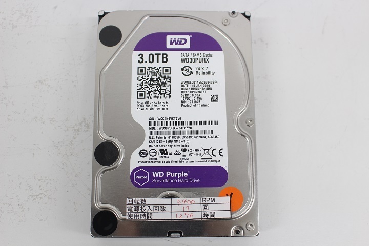 WestrenDigital WD30PURX 3TB 3.5 HDD SATA 動作品☆(2TB～)｜売買され 