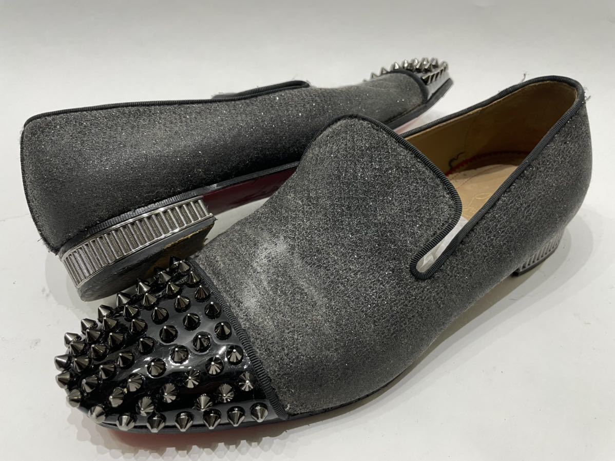 正規品 c loubtain クリスチャンルブタン ラメ スタッズ スパイク 