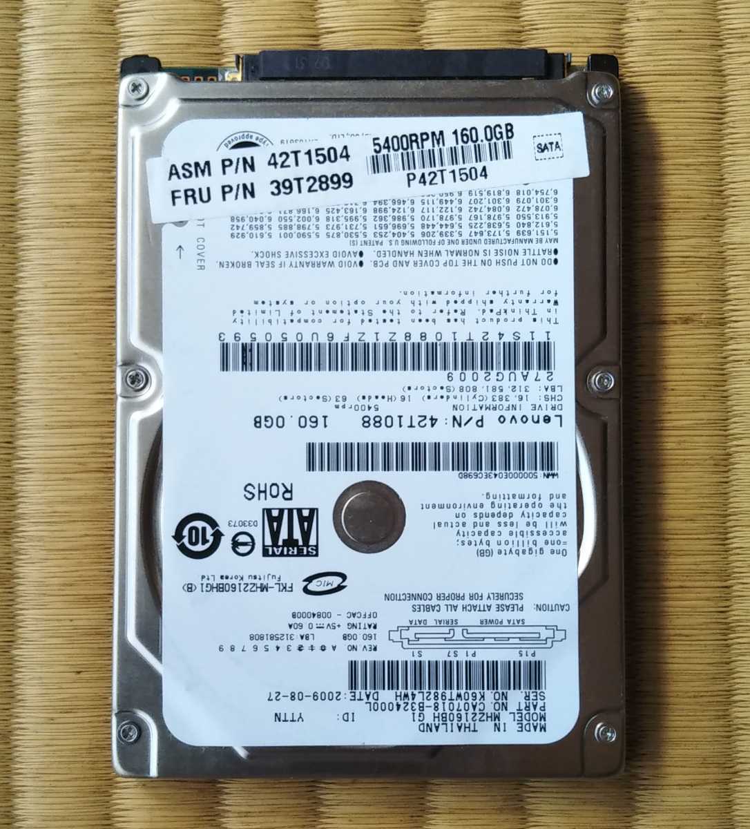 160GB ハードディスク 2.5インチ_1