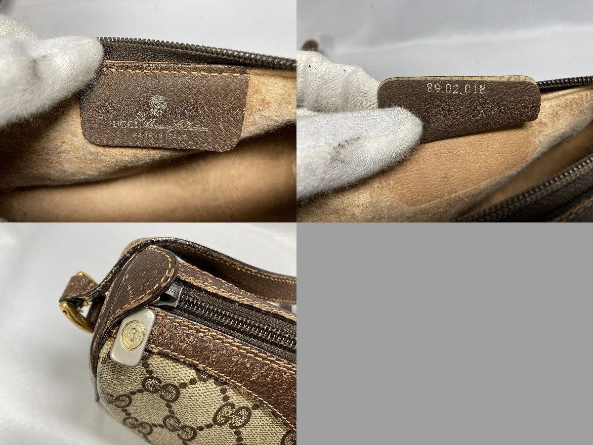 ジャンク GUCCI グッチ GG柄 PVC ショルダーバッグ 89.02.018 1円 