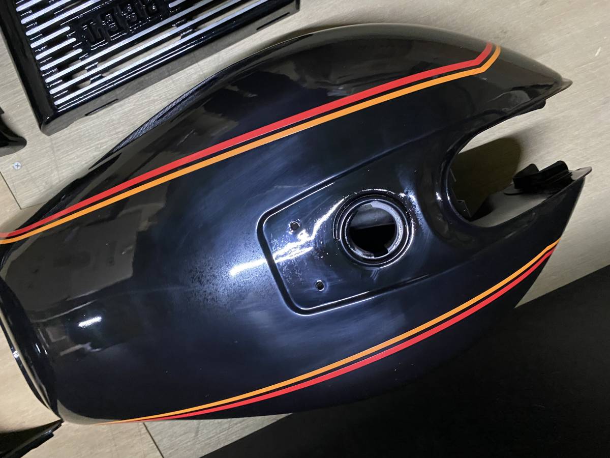 GS400 外装 セット 黒 橙 赤 E1ライン タンク テールカウル