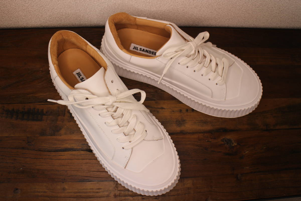 JIL SANDER レザー スニーカー プラットフォーム ホワイト 白 厚底 