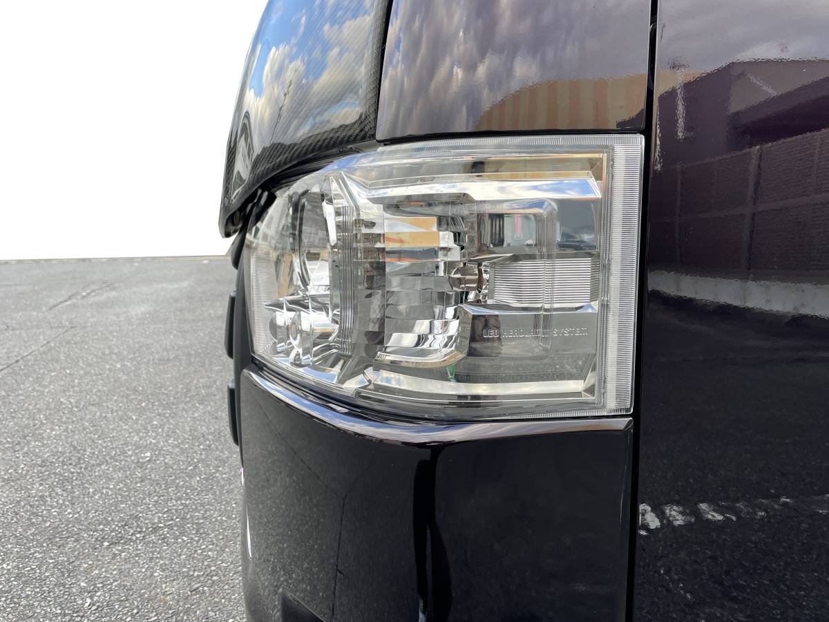 200系 ハイエース レジアスエース 光沢カーボン ボンネット 標準ボディ