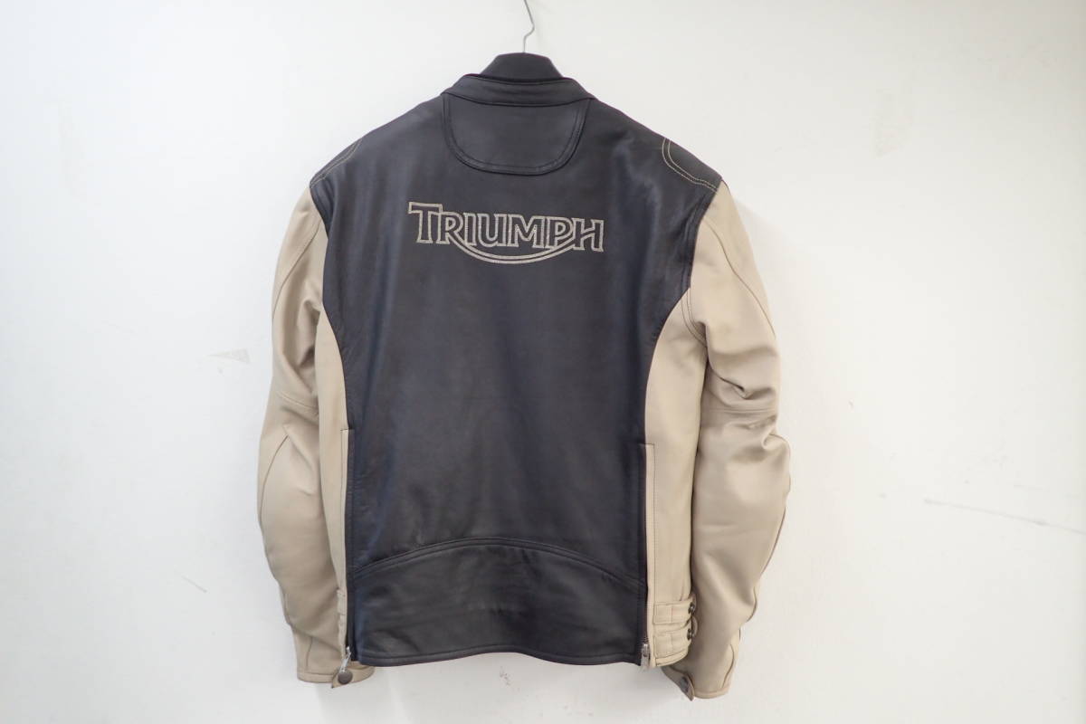 トライアンフ TRIUMPH 本革 レザー シングル ライダース ジャケット 