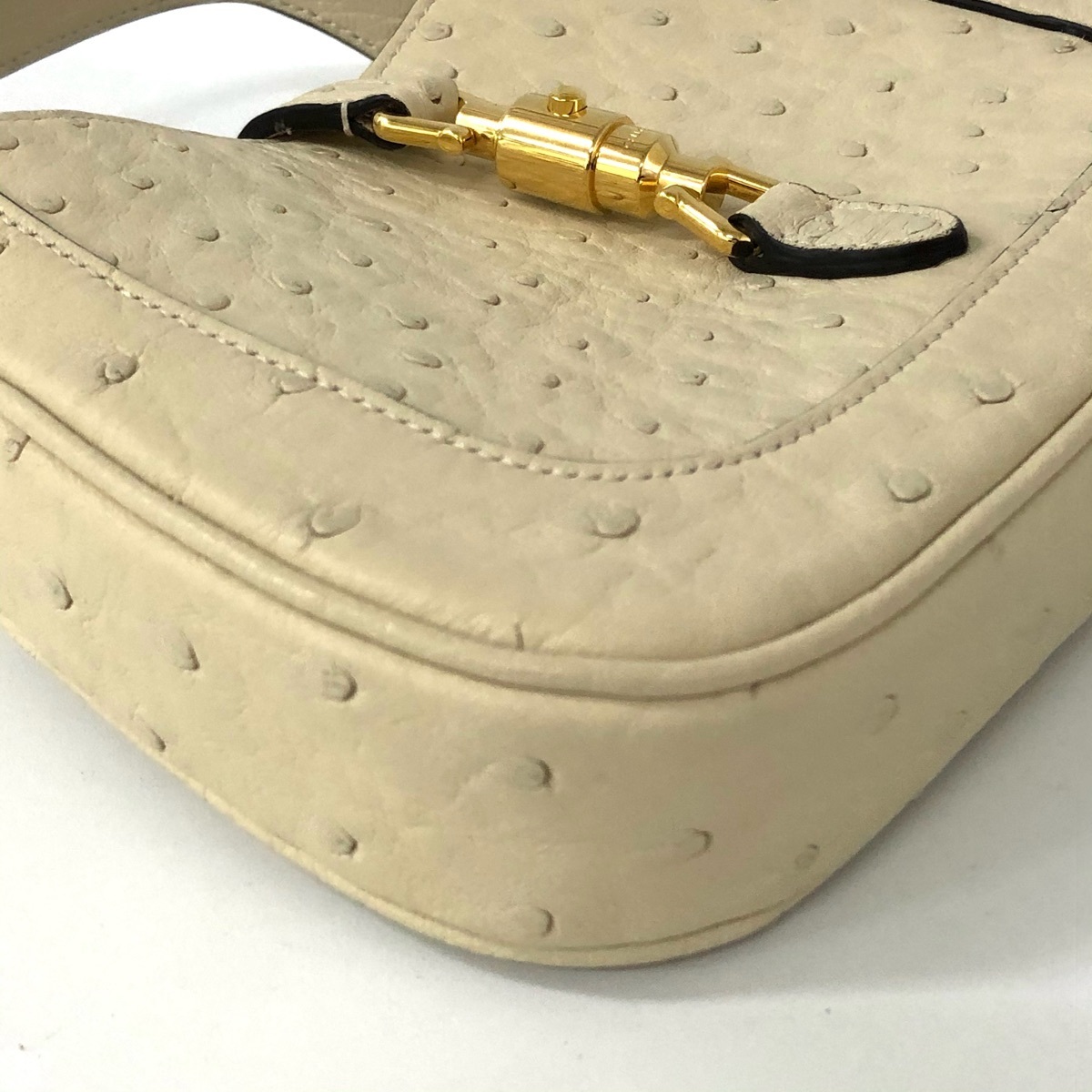 ☆1円 GUCCI グッチ ジャッキー 1961 ミニホーボー オーストリッチ 