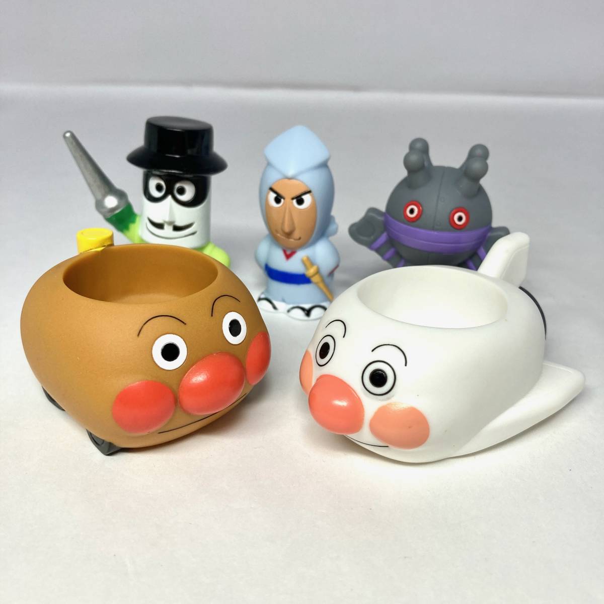 激レア アンパンマン ソフビ 指人形セット アンパンマン号 宇宙船 