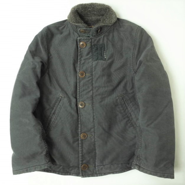 BLUE BLUE ブルーブルー N-1 DECK JACKET ジャーマンクロス裏ボア