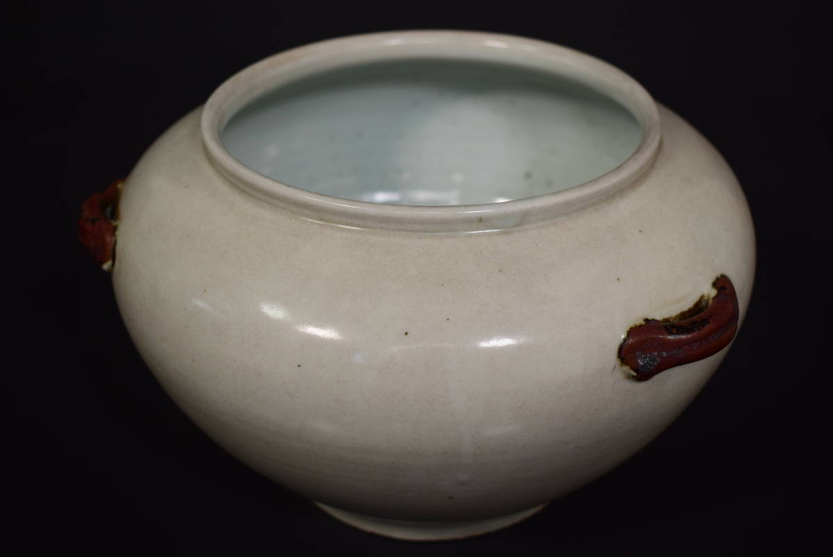 花瓶■李朝 白磁 花器 丸壺 古玩 唐物 中国 古美術 時代物 骨董品■ 李朝 白磁 花瓶 壷 朝鮮美術 南宋～明 中国古玩 中国古陶磁器 中国古
