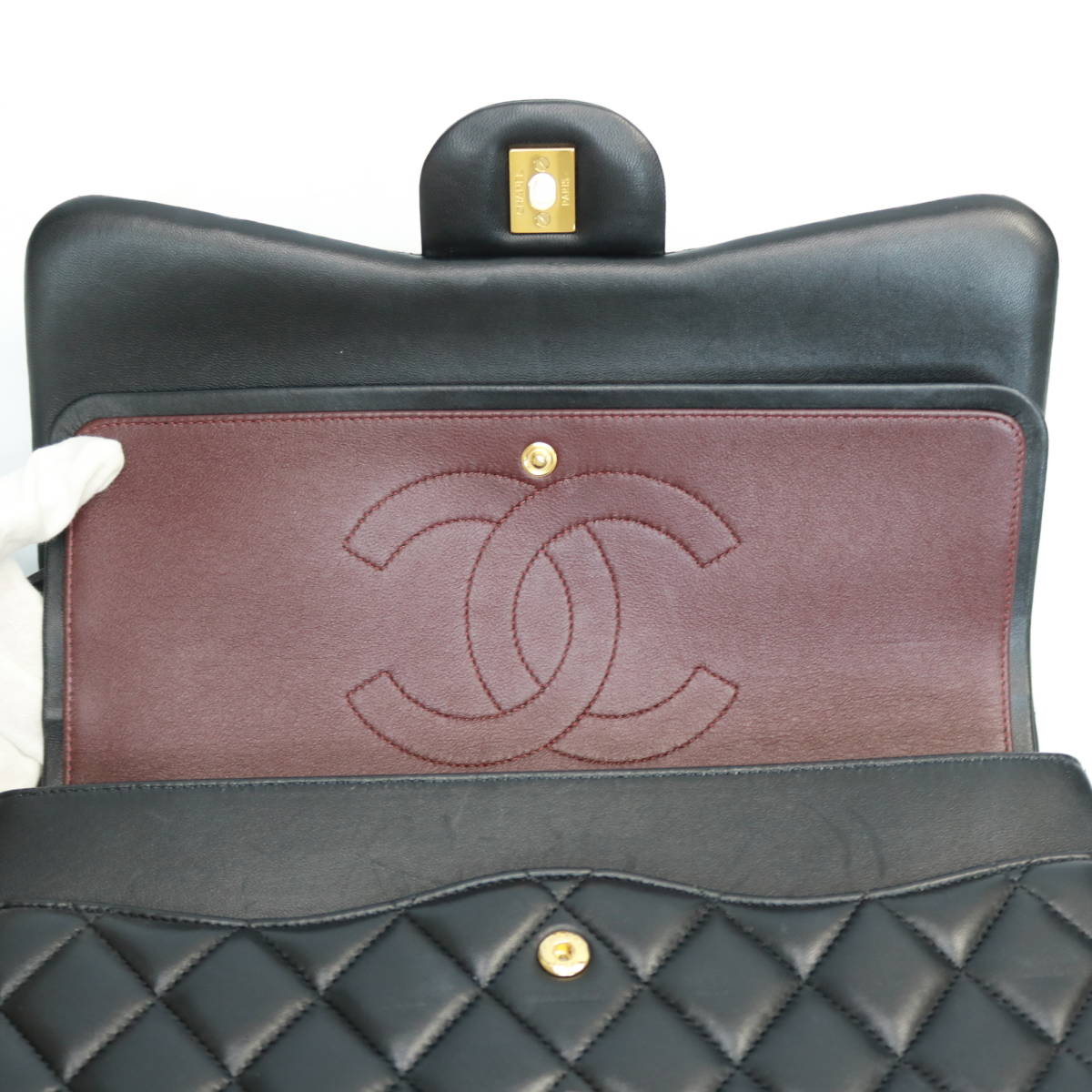 t103)【1円スタート/美品】CHANEL シャネル デカマトラッセ30 ダブル 