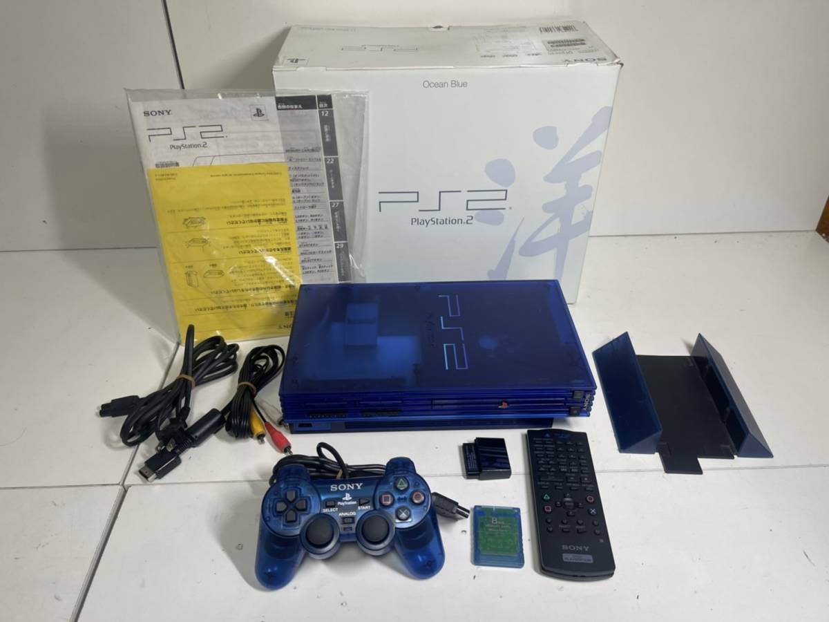 希少 / レアカラー】【ソニー PS2 本体セット SCPH-37000】オーシャン 