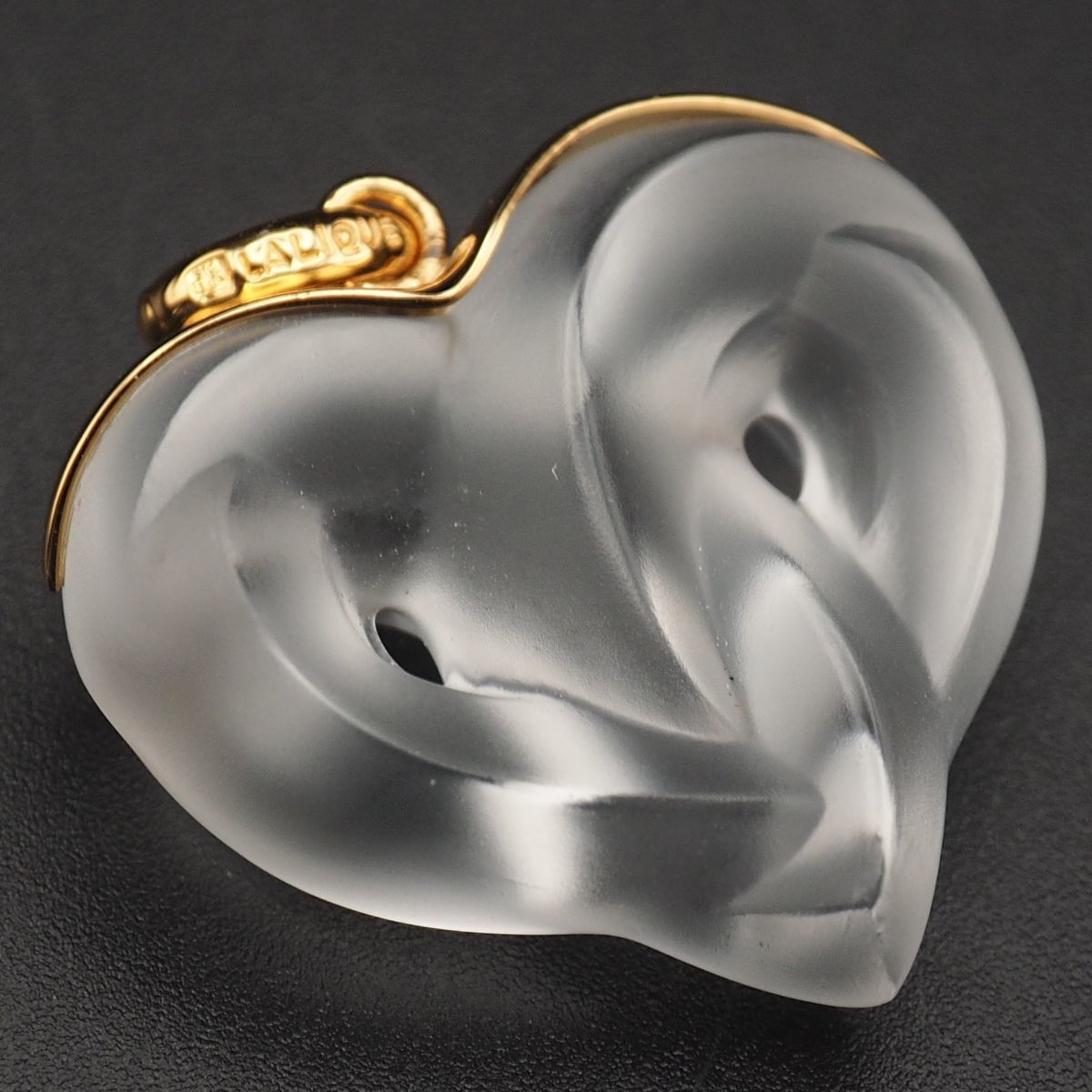 LALIQUE ラリック ハート クリスタルガラス 925 ネックス