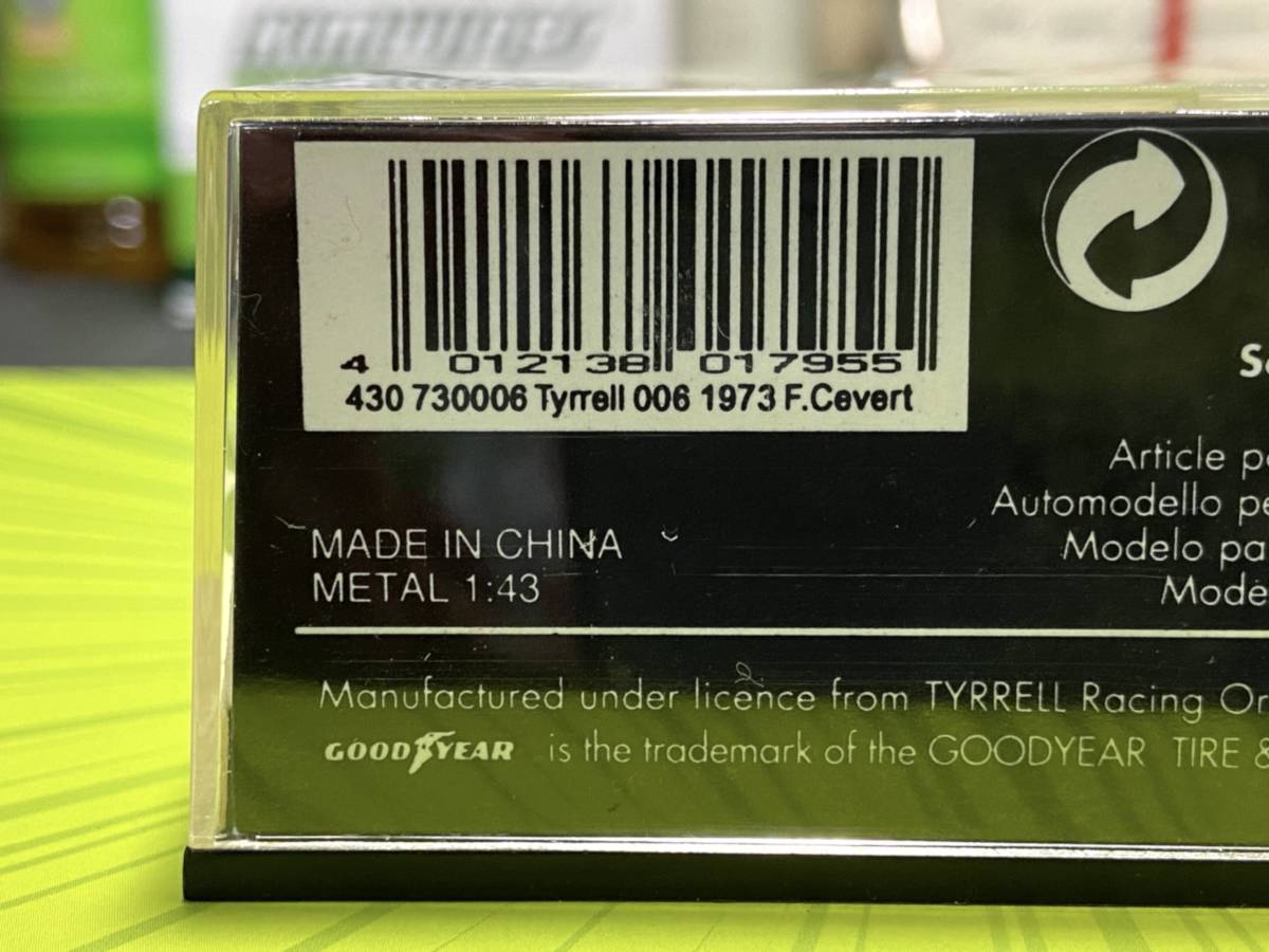 1 43 1973 ティレル Tyrrell Ford コスワース 006 F Cevert フランソワ セベール 限定 ミニチャンプス Minichamps スパーク ノレブ レーシングカー 売買されたオークション情報 Yahooの商品情報をアーカイブ公開 オークファン Aucfan Com