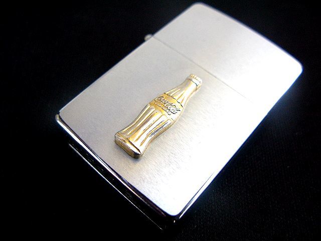 ZIPPO/ジッポ☆コカコーラ(1971年製/ボトルメタル貼り/箱付き)未使用 