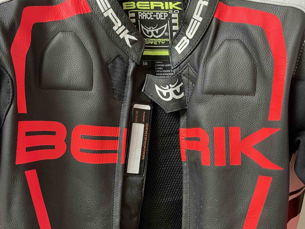 BERIK 2.0 革ツナギ 黒/青/白 BERIK 革ツナギ ホワイト・ブラック