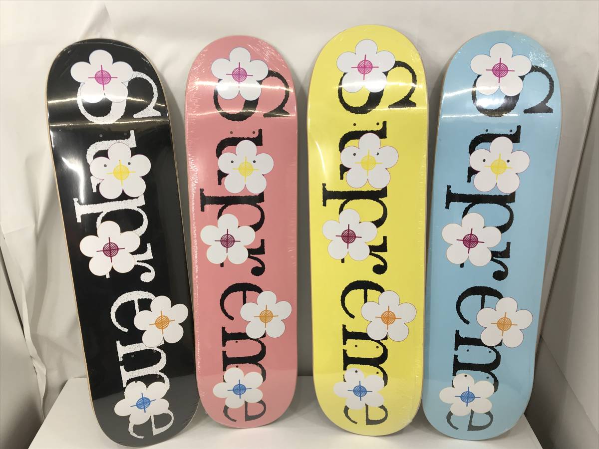 ほぼ未使用※Supreme 17SS Flowers Skateboard 4枚セット シュプリーム 