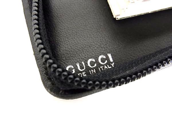 1円 GUCCI グッチ バンブー キャンバス シルバー金具 6穴式 手帳カバー