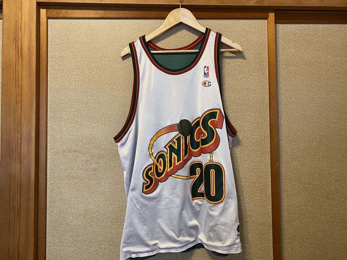 古着 2点セット Nba Champion製 シアトル スーパーソニックス ゲイリー ペイトン ショーン ケンプヴィンテージ ユニフォーム Lサイズ 売買されたオークション情報 Yahooの商品情報をアーカイブ公開 オークファン Aucfan Com