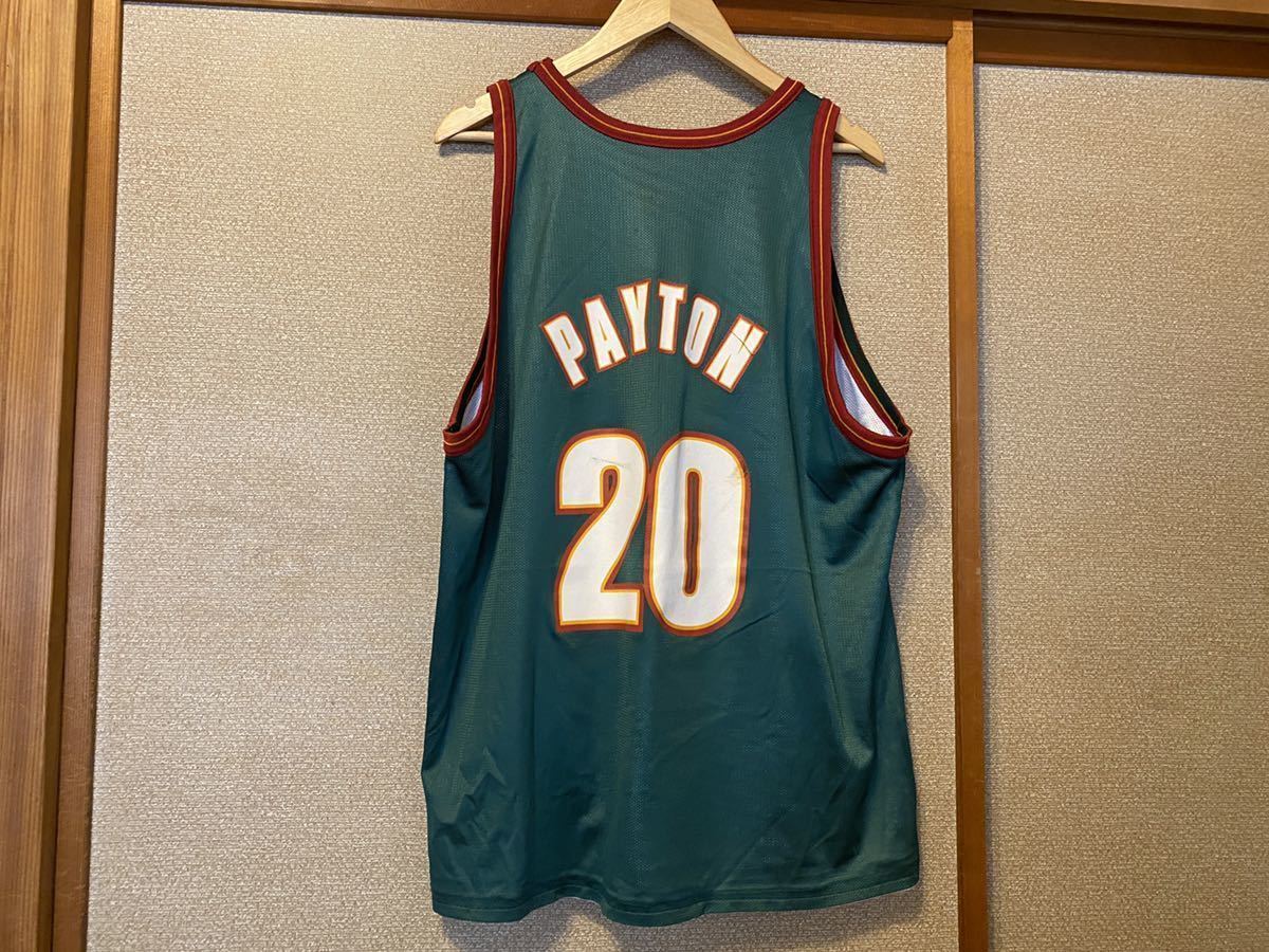 超希少【全刺繍】90s 興味深い NBA シアトル・スーパーソニックス プロ 