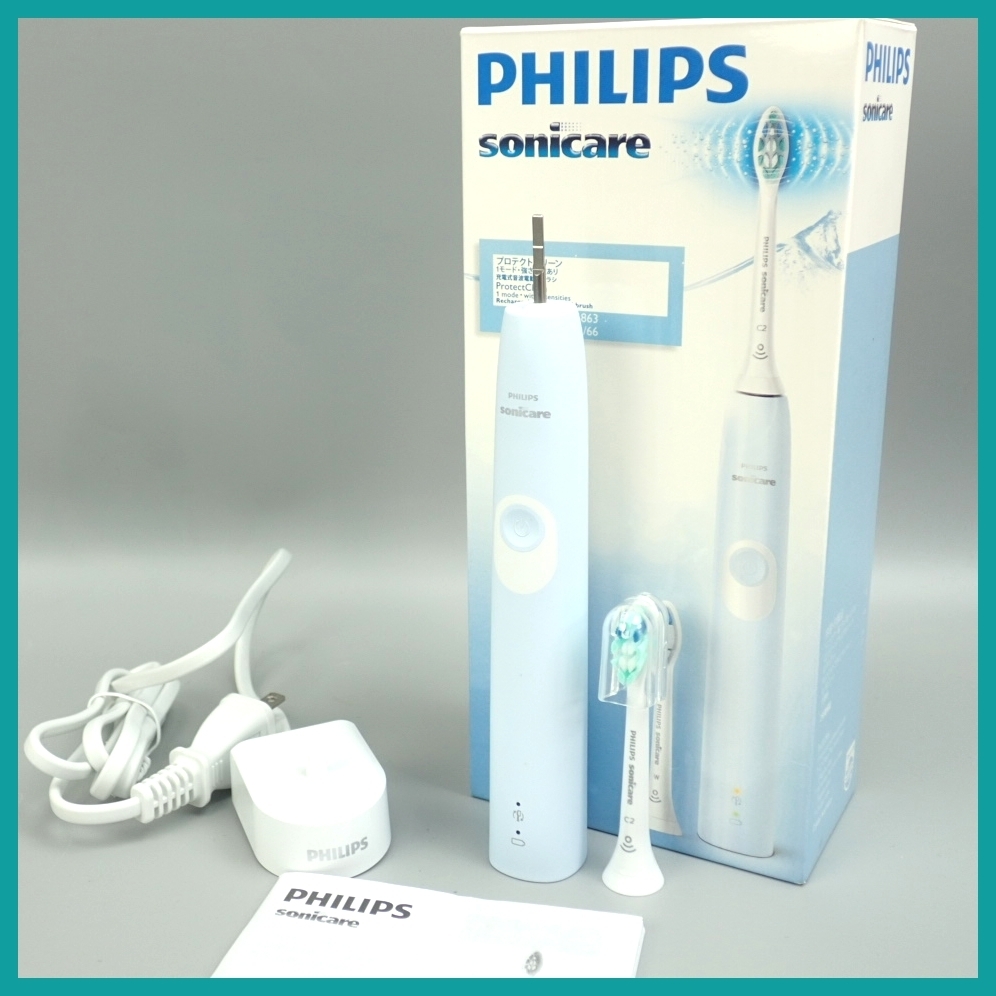  PHILIPS/フィリップス Sonicare ProtectiveClean 4300 電動歯ブラシ HX6863/66/ライトブルー/付属品多数#0804600193(フィリップス)｜売買されたオークション情報、yahooの商品情報をアーカイブ公開 - オークフ フィリップス