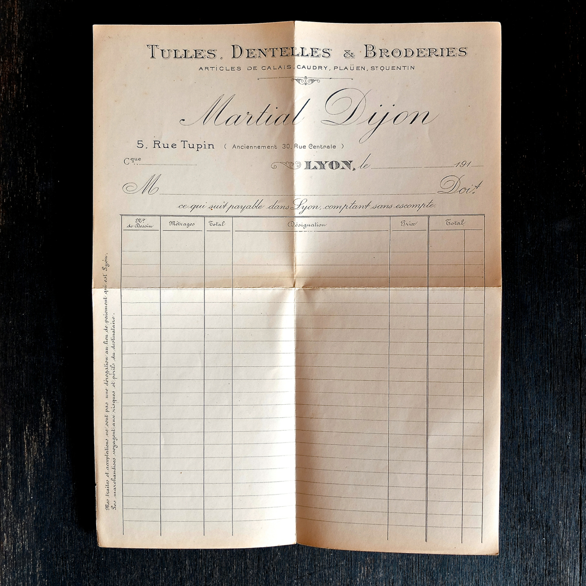 本物保証，新作 レア フランスアンティーク 羊皮紙 透かし文字有り メルスリー屋さんの納品書 領収書/紙もの マニュスクリ 古文書 糸 レース モノグラム(その他)｜売買されたオークション情報、yahooの商品 その他