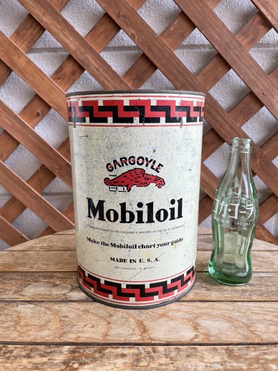 ビンテージ☆オイル缶☆ガーゴイル☆モービル☆GARGOYLE☆Mobil oil☆5 