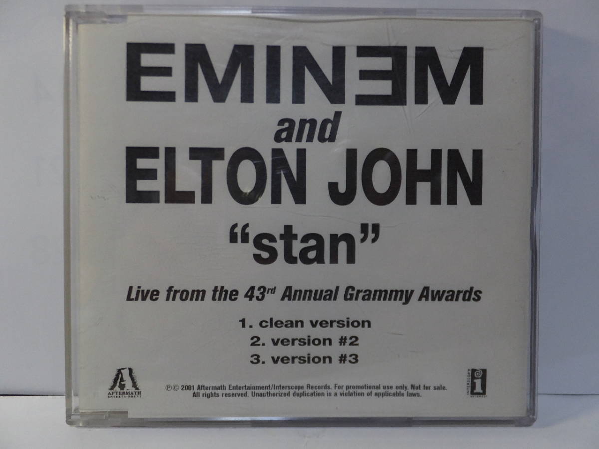 驚きの破格値，定番人気 エミネム＆エルトン ジョン/EMINEM＆ELTON JOHN STAN LIVE FROM THE 43RD ANNUAL GRAMMY AWARDS(ラップ、ヒップホップ)｜売買されたオークション情報、yahooの商品情報をアーカイブ公開 - オークファン ラップ、ヒップホップ