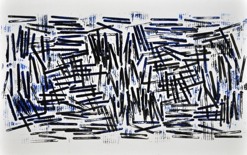 NIADartcenter gallery購入 抽象画 原画 コラグラフィー 版画 