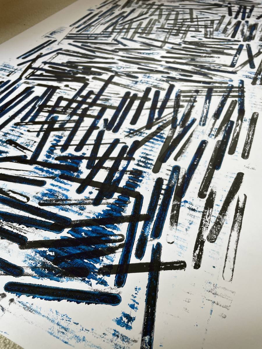 NIADartcenter gallery購入 抽象画 原画 コラグラフィー 版画 