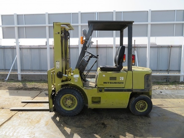 三菱重工 FD20 フォークリフト 再塗装なし 荷重 2トン 揚高 3m