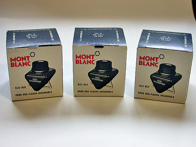 【新品、美品】モンブラン　インク　3点セット MONTBLANC・古いモンブランインク三本・未開栓