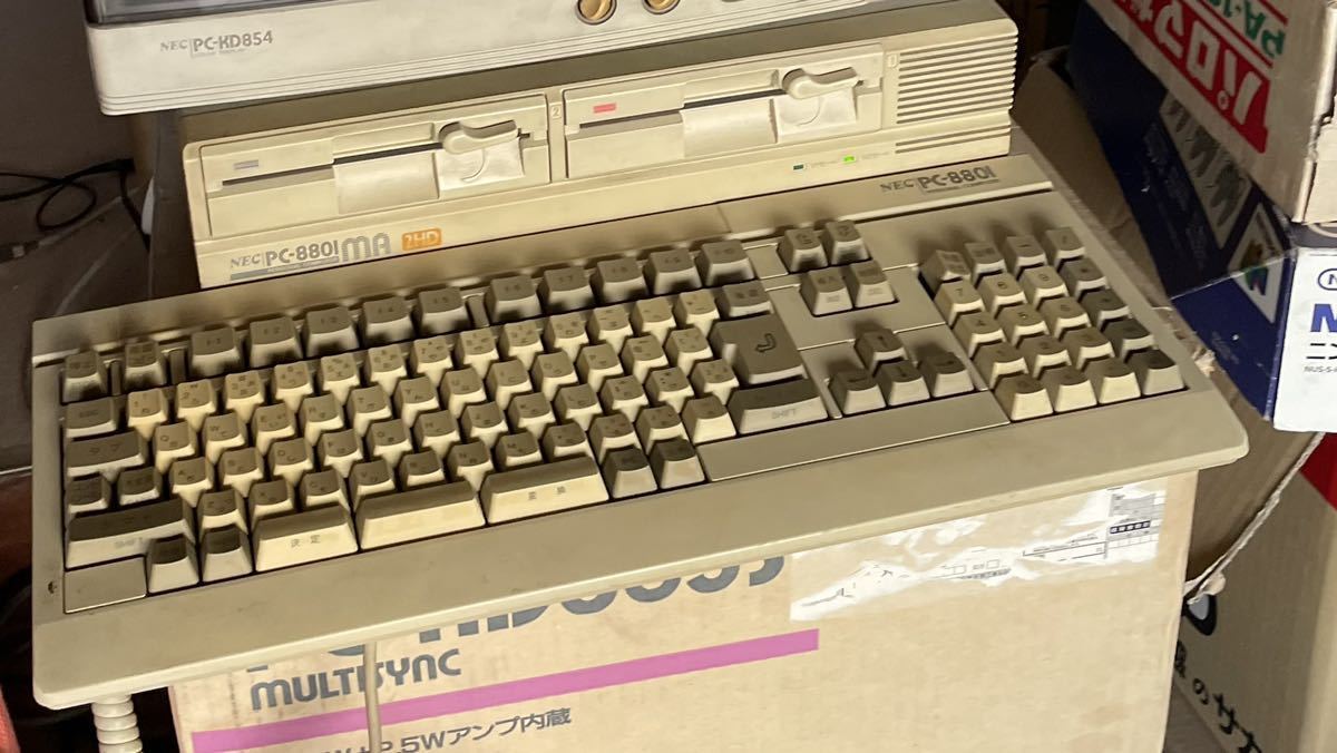 NEC PC8801 ma 2HD 本体、キーボード レトロ アンティーク 通電確認 