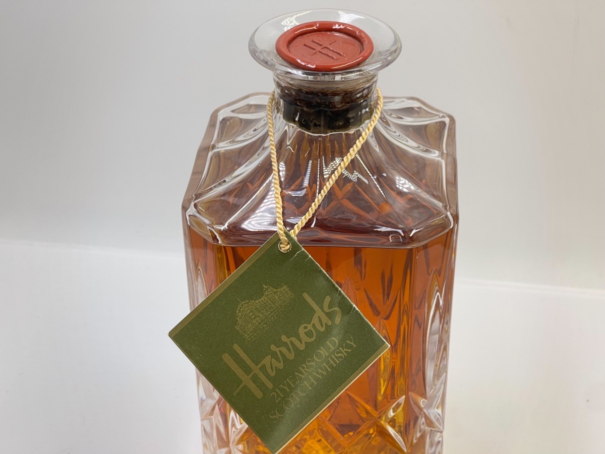 ◇古酒 未開栓 Harrods ハロッズ ウイスキー 21年 クリスタル 