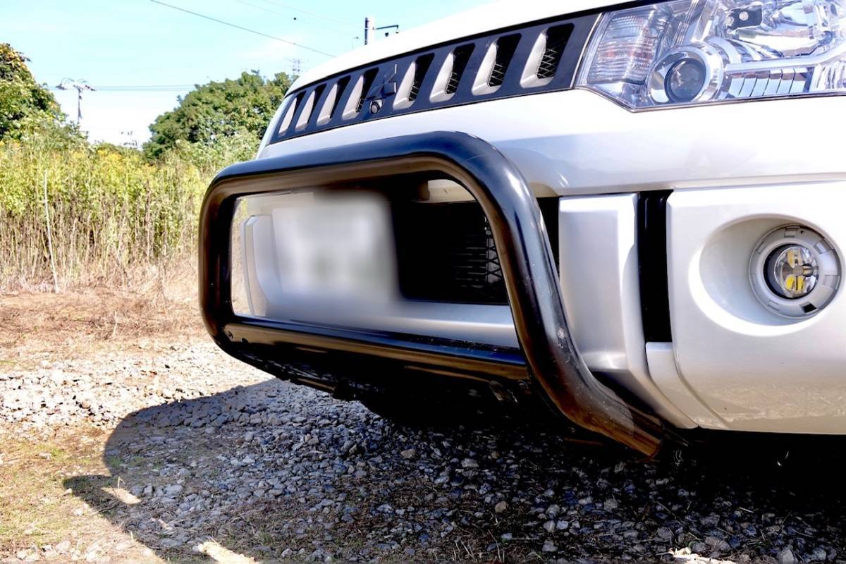 WIN80 デリカ D:5 ブルバー フロント バンパーガード 黒 ガードバー D5