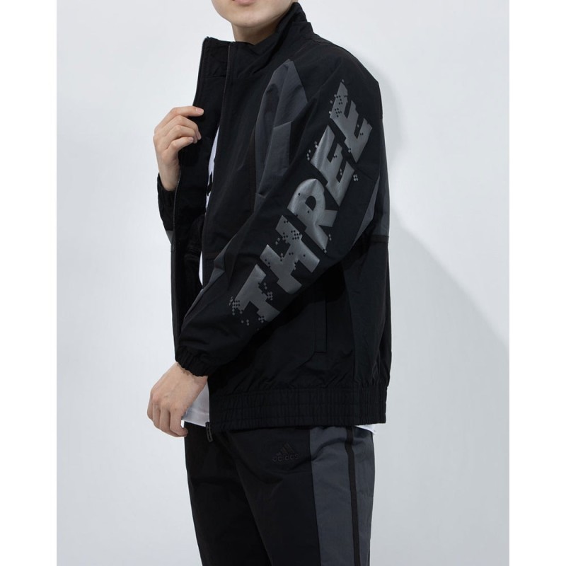限定SALE，HOT タグ付き adidas アディダス ウインドフルジップ MWORDINGウーブンジャケット JIJ65 8 789円の品 XOサイズ 黒(アディダス)｜売買されたオークション情報、yahooの商品情報をアーカイブ公開 - オーク ナイロン