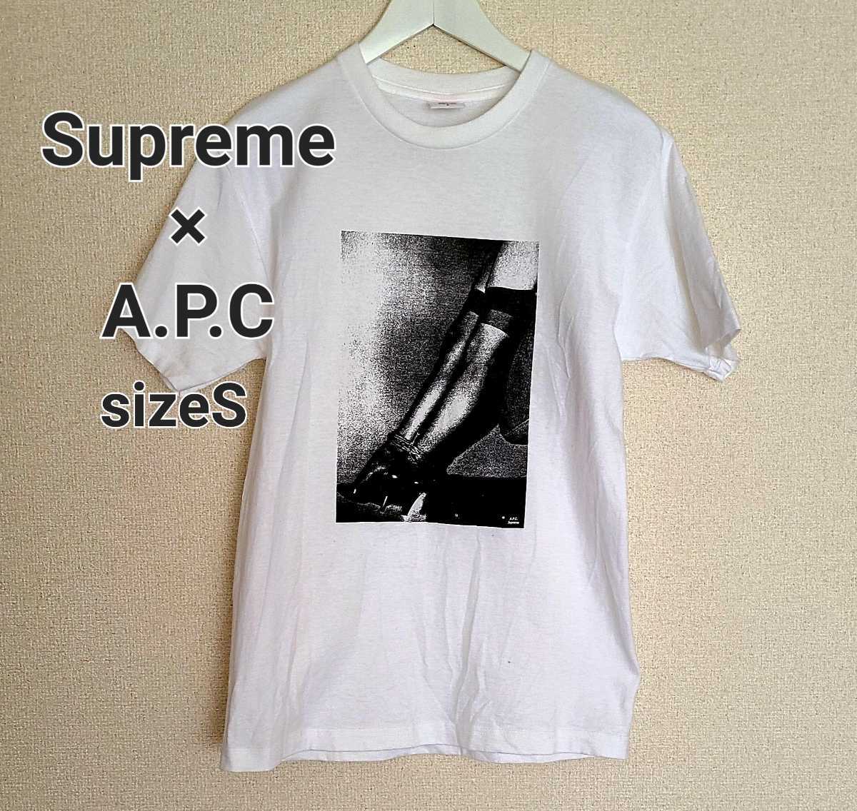 Supreme×A.P.C 09AWプリントtシャツ ホワイトsizeS(Sサイズ以下)｜売買 