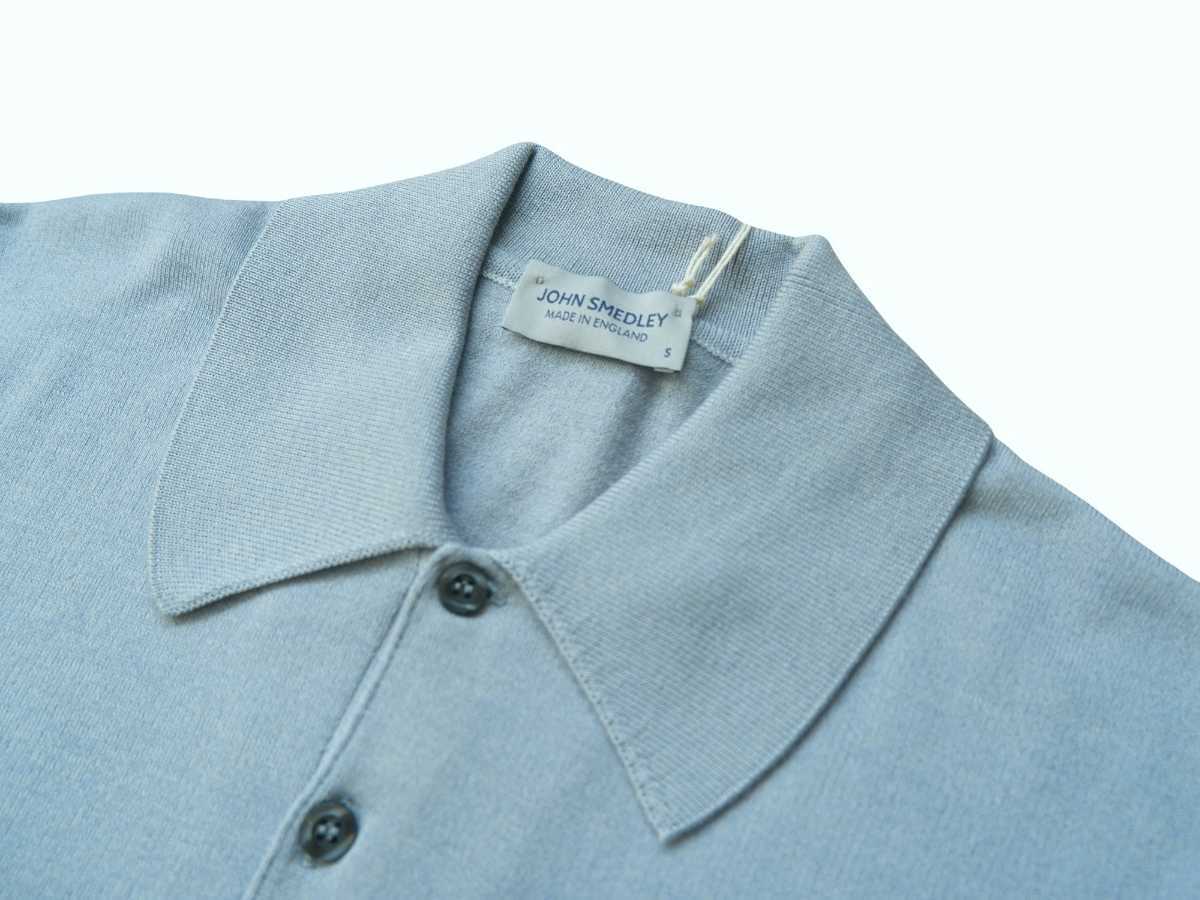【美品/ウール混】JOHN SMEDLEY ポロシャツ CISIS ブラック S ジョンスメドレー John Smedley ポロシャツ アイシス ISIS Fashioned
