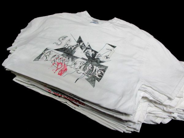 アメリカ輸入★ホワイト&frasl;白 プリント Tシャツ 30枚セット★古着卸 すべてL 半袖 トップス 春夏物 オススメ アメカジ USA まとめ売り  8