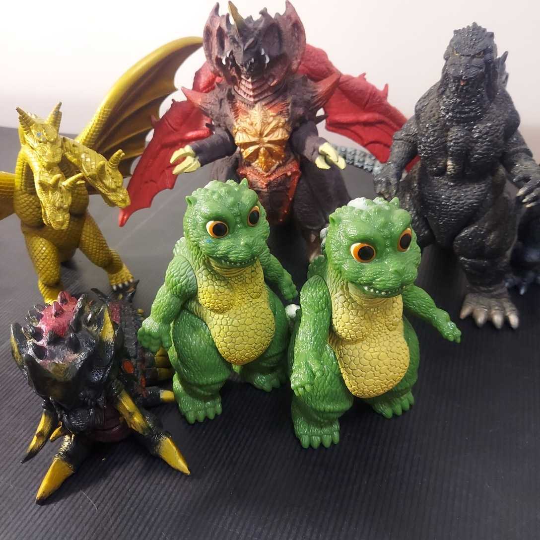 No.2 1円スタート ゴジラ ソフビ 怪獣 大量 まとめ売り 当時物 90年代 