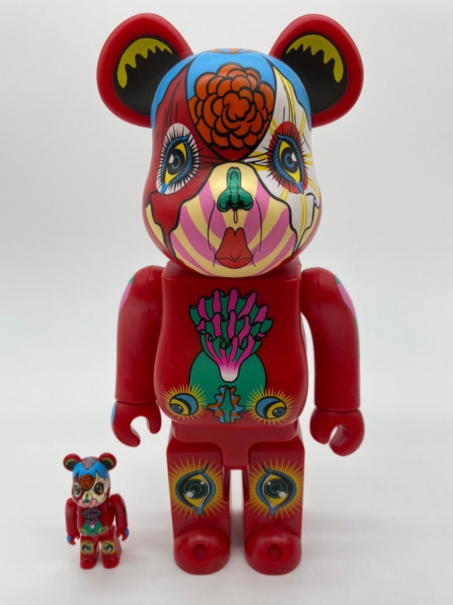 【限定セール，お買い得】 BE@RBRICK ベアブリック 田名網敬一 TANAAMI 100％ & 400％ レッド(キューブリック、ベアブリック)｜売買されたオークション情報、yahooの商品情報をアーカイブ公開 - オークファン キューブリック、ベアブリック