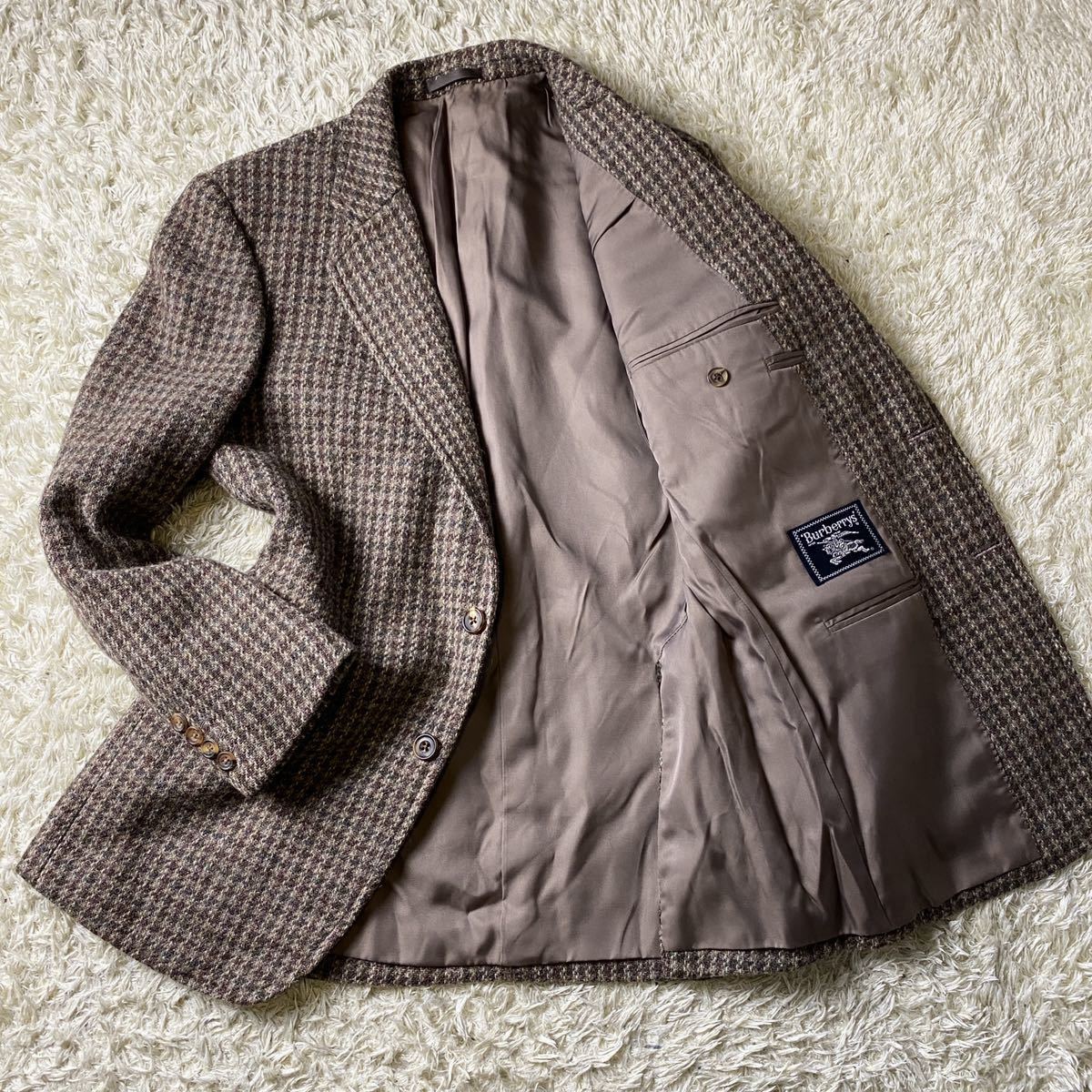 【新作入荷】 1円〜 英国紳士の色気 Burberry バーバリーズ テーラードジャケット スーツ ツイード 2ボタン ブラウン Lサイズ相当(テーラードジャケット、ブレザー)｜売買されたオークション情報、yahooの商 男性用