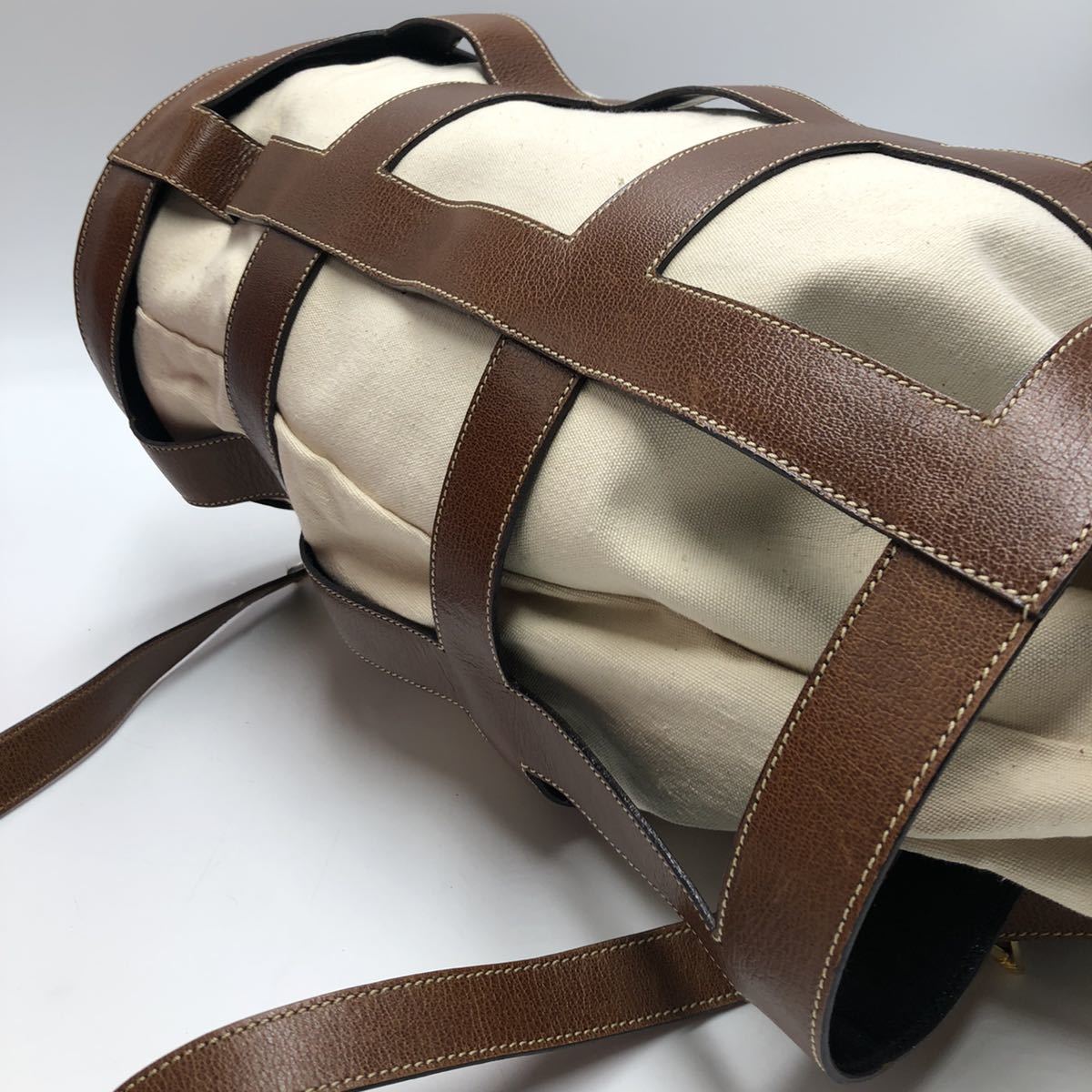 1円《極美品》 Salvatore Ferragamo 巾着 編み込み ショルダーバッグ 