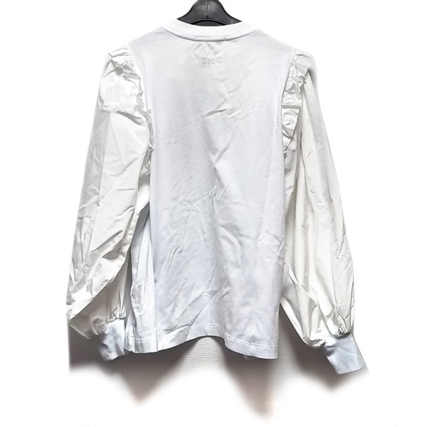 エムエスジィエム MSGM 長袖カットソー サイズM - 白 レディース クルーネック/フリル トップス
