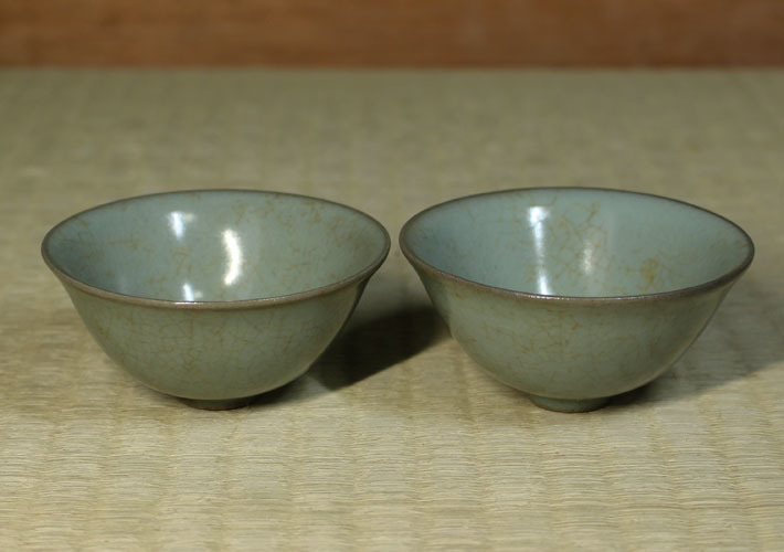 汝窯 中国美術 青磁皿 青磁筆洗 幅18cm 箱付 中国古玩 c21112 宋 -