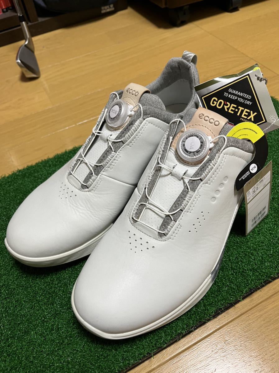 赤字超特価，爆買い ecco エコー 本革ゴルフシューズ S-THREE 白/青 WHITE/SEAPORT 品 26cm US42(26.0cm)｜売買されたオークション情報、yahooの商品情報をアーカイブ公開 - オークファン 26.0cm