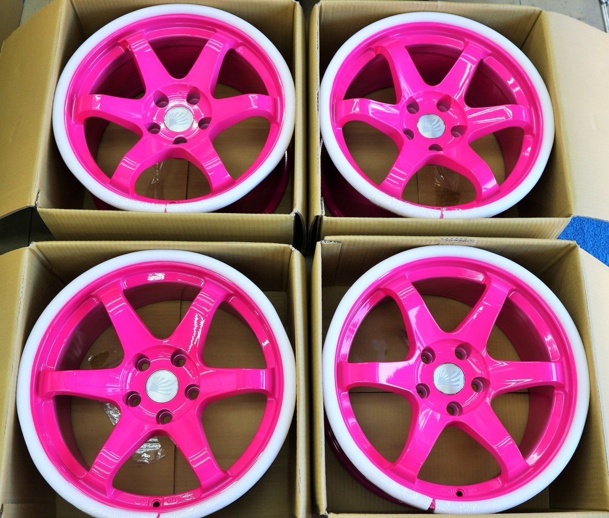 XXR937 17インチ9J+20 蛍光ピンク New! 0 5-114.3 4本セット価格