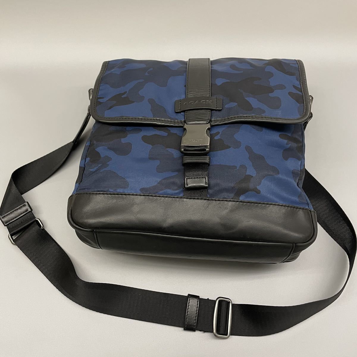 1円スタート 美品 coach コーチ ショルダーバッグ 迷彩 カモフラ COACH 