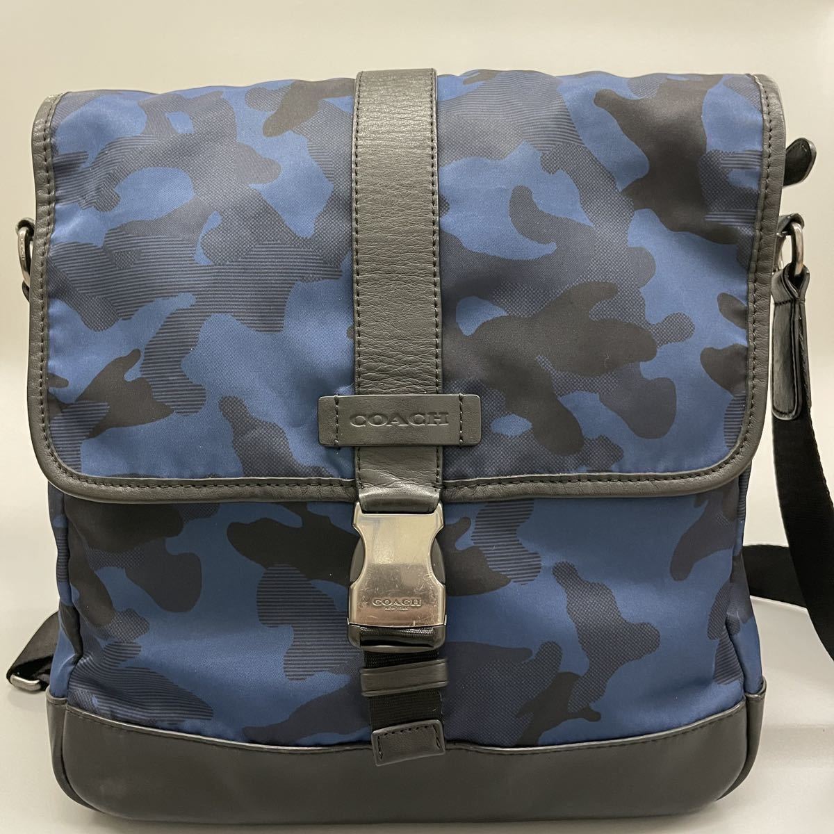 1円スタート 美品 coach コーチ ショルダーバッグ 迷彩 カモフラ COACH 