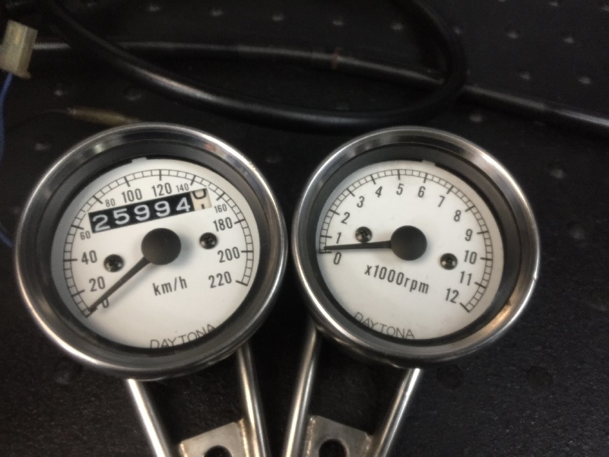 YAMAHA SR400 デイトナ製 機械式スピードメーター&タコメーター 60Φ 