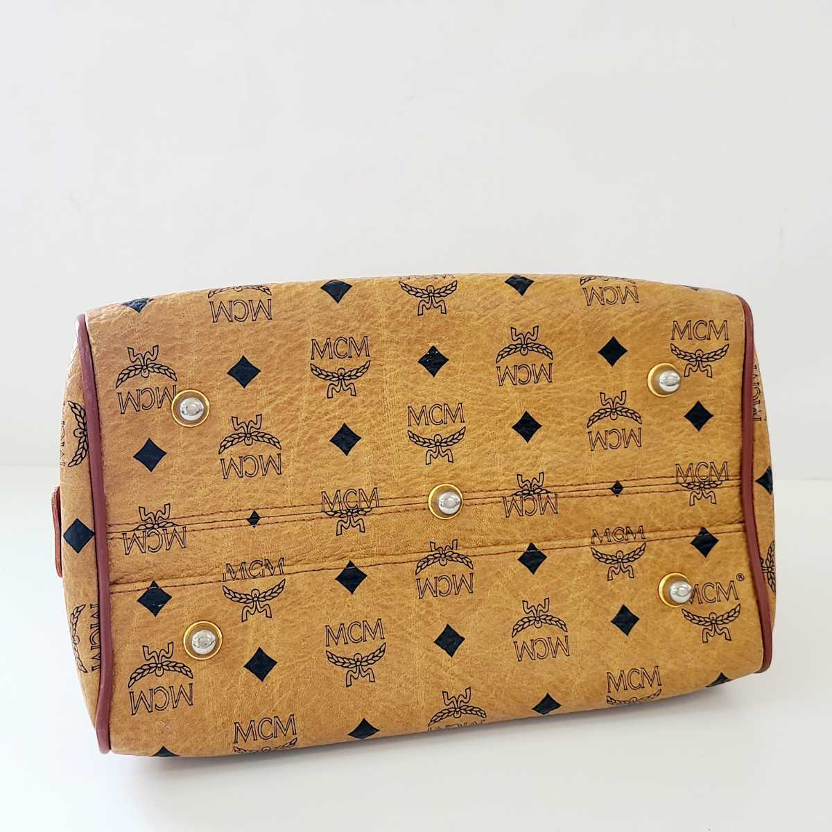 MCM エムシーエム 総柄 ミニボストンバッグ ハンド バッグ おしゃれ